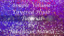 Simple Volume Layered Hijab Tutorial by Tabassum