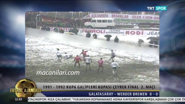 [HD] 18.03.1992 - 1991-1992 UEFA Cup Winners' Cup Quarter Final 2nd Leg Galatasaray 0-0 SV Werder Bremen