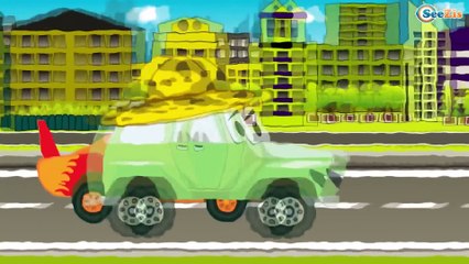 Carros de Carreras, Camión de Bomberos, Coche de Policía y Camión - Carritos Para Niños