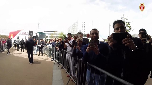 COUPE DE LA LIGUE : L'arrivée des Monégasques à Lyon