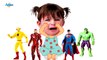 Bad Baby Crying and Learn Colors with Superheros  _ Finger Family Song