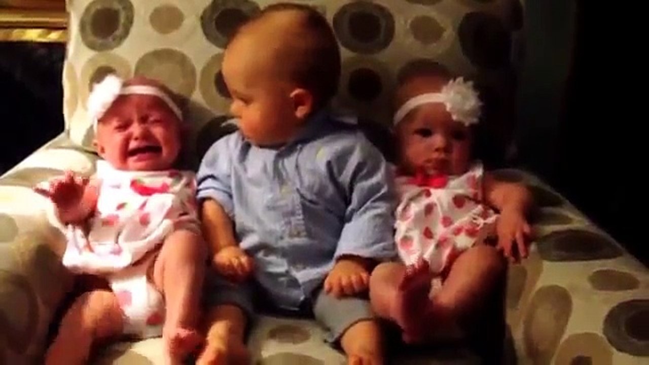 Funny Adorable Baby Confused by Twins!