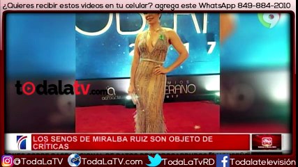 Miralba responde a críticas por su escote en Premios Soberano-Noticias y Mucho Mas-Video