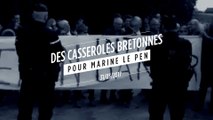 Marine Le Pen accueillie en Bretagne avec des casseroles