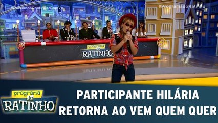A participante Sueko retorna ao Vem Quem Quer