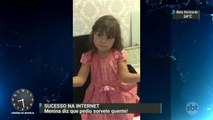 Menina que pediu sorvete quente faz sucesso na internet