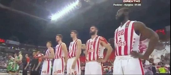 Delije - Koreografija i nadglasavanje himne Evrolige! Crvena zvezda - Uniks