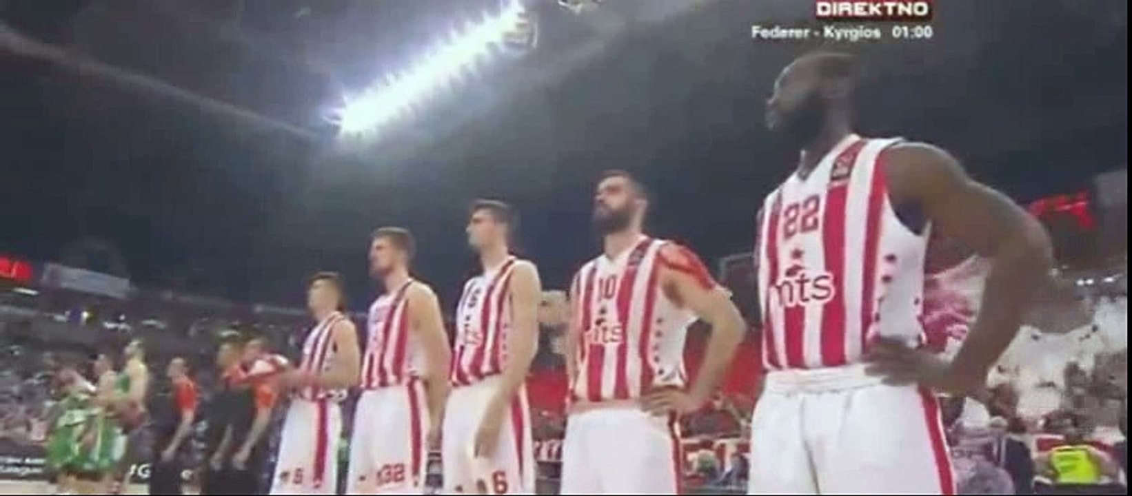 Delije - Koreografija i nadglasavanje himne Evrolige! Crvena zvezda - Uniks