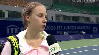 Anna Blinkova speaks after advancing to the ITF Junior Masters semifinals