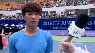 Hong Seong Chan wins the ITF Junior Masters men's title