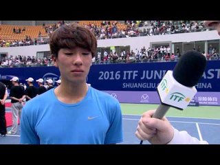 Hong Seong Chan wins the ITF Junior Masters men's title