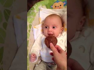 Baby Has Adorable Reaction to Smelling Chocolate for the First Time
