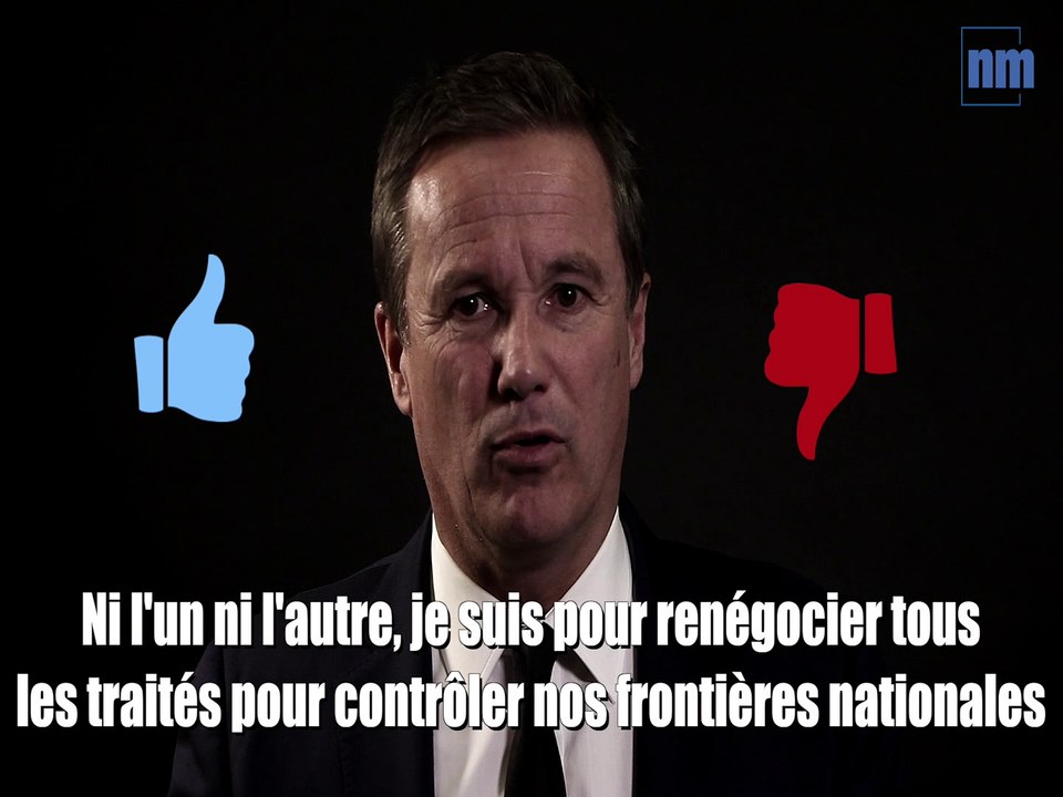 Présidentielle 2017: l'interview pour ou contre de Nicolas Dupont-Aignan