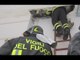 Rimini - A fuoco il tetto della scuola elementare "I° Maggio" (31.03.17)