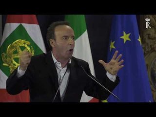 Roma - David di Donatello, Roberto Benigni alla cerimonia di presentazione (29.03.17)