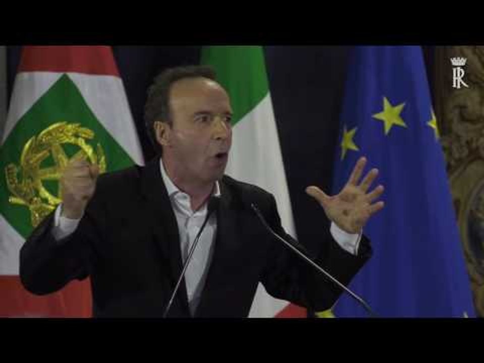 Roma - David di Donatello, Roberto Benigni alla cerimonia di presentazione (29.03.17)