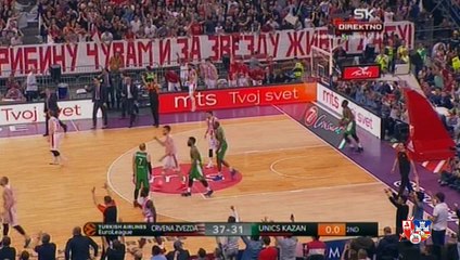 Sve trojke Zvezdinih košarkaša i zakucavanje Bjelice  | Crvena zvezda - Unics Kazan 83:65