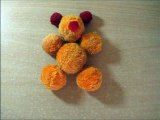 How to make yarn pom pom tady bear