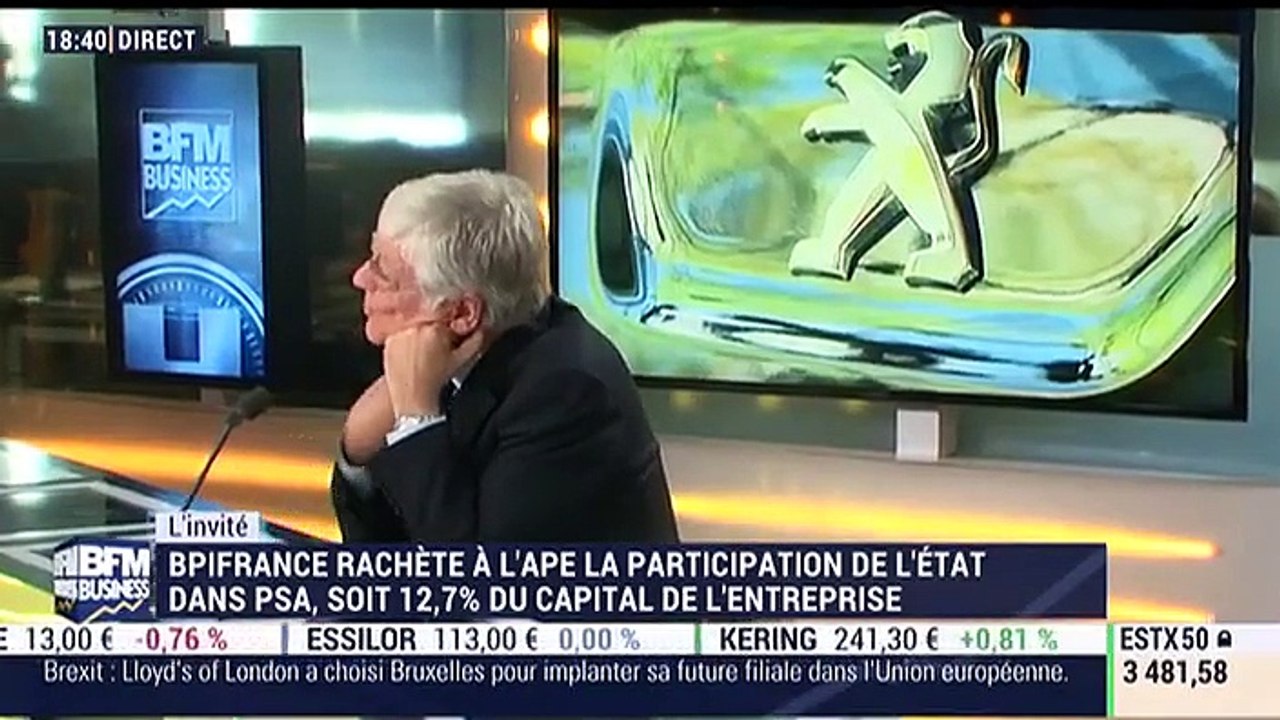 Pierre-René Lemas: "C'est une très bonne chose que Bpifrance ait récupéré la participation de l'État dans PSA" - 30/03