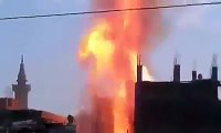 لحظة انفجار عدد من اسطوانات الغاز في محافظة بني سويف وسط هلع الاهالي وغياب الامن