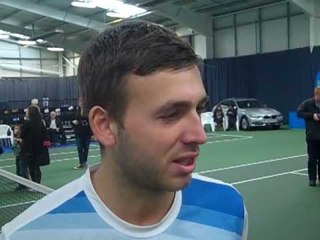 Daniel Evans speaks after his title win in Shrewsbury, England - March 2013