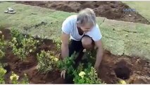 Prefeito de Colatina trabalha em canteiro da cidade