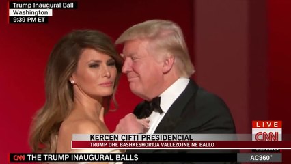 Trump dhe bashkeshortja kercejne ne ballon presidenciale  - News, Lajme - Vizion Plus