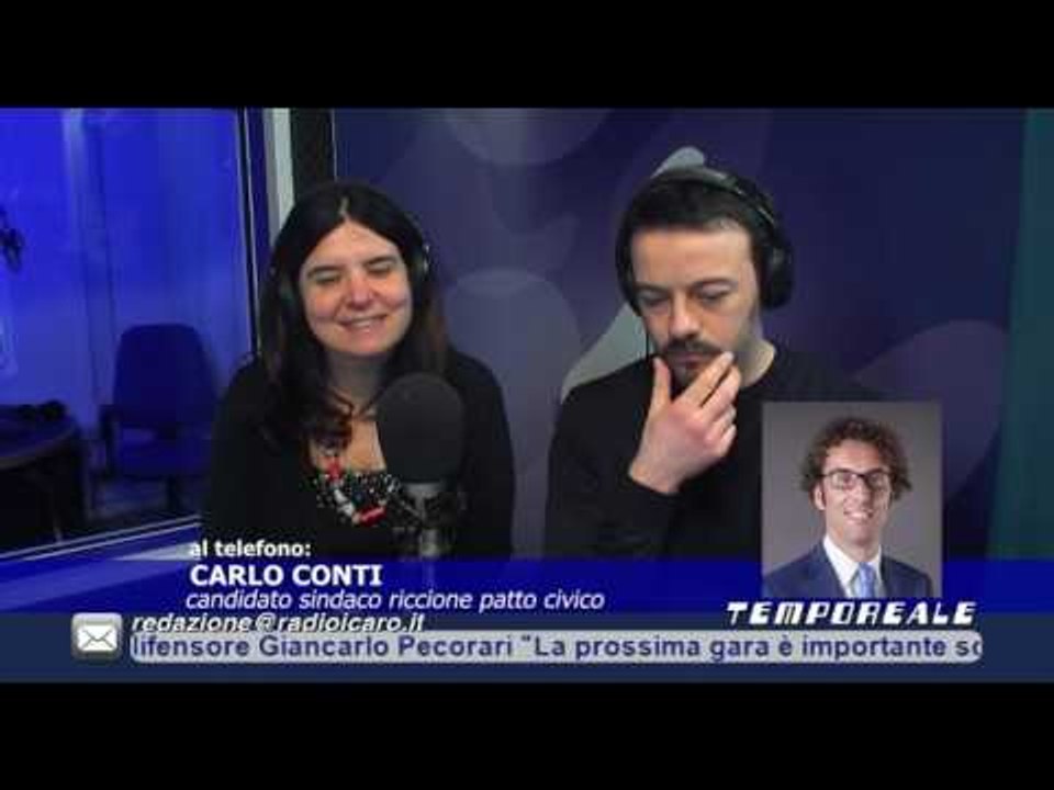 Riccione al voto. Carlo Conti, candidato di Patto Civico, ospite a Tempo Reale
