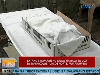 UB: Batang tinaaman ng ligaw na bala sa San Nicolas, Ilocos Norte, pumanaw na