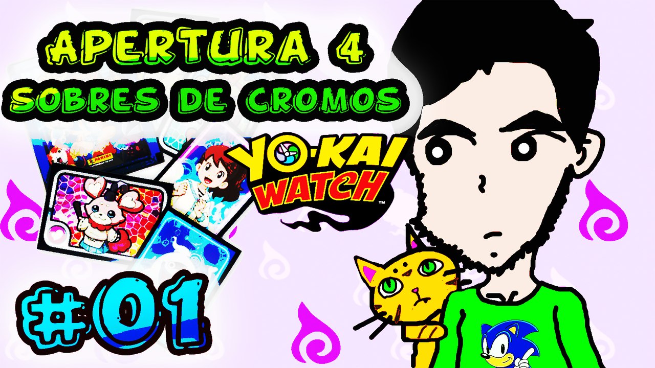 Apertura de cromos Yokai Watch - UNBOXING 4 SOBRES
