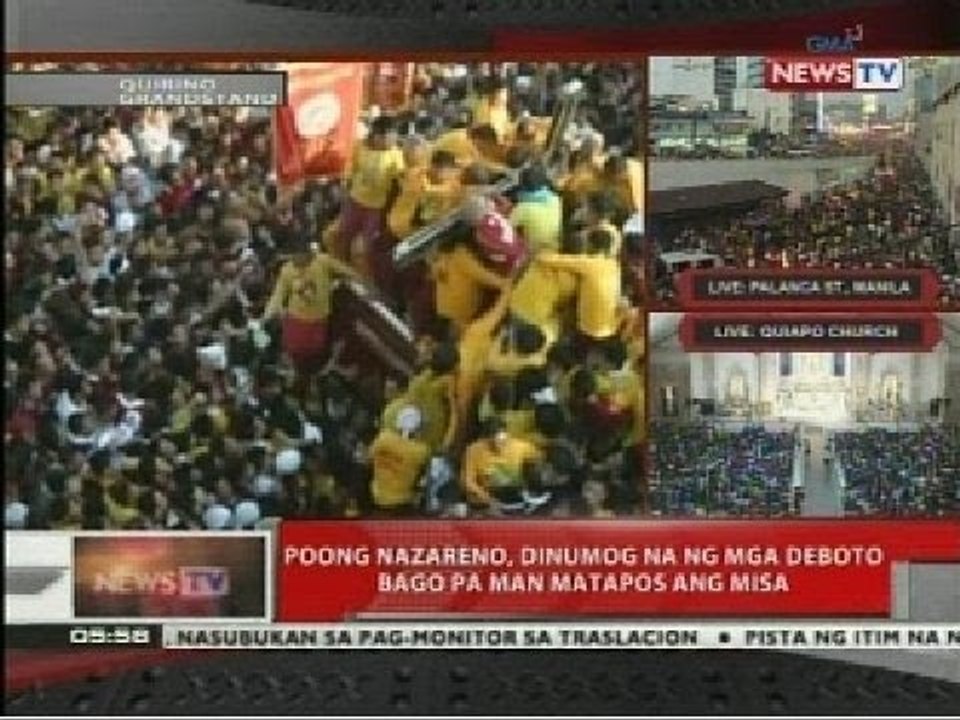 QRT: Poong Nazareno, dinumog na ng mga deboto bago pa man matapos ang misa