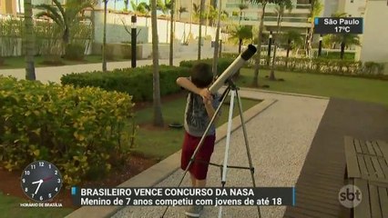 Menino de 7 anos já lançou livro e acaba de ganhar concurso da NASA
