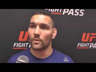 UFC contender Chris Weidman backstage at GLORY 33