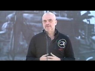 Report TV - Rama e Veliaj vendosin 2 gurët e parë në sheshin "Skënderbej"