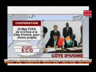 Business 24  Flash Eco Cote d'Ivoire Partenariat 7,6 Mds de FCFA de la BACI et Ecobank à la Sociét