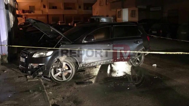 Report TV - Vlorë,hidhet në erë me eksploziv Audi-Q7 , dyshohet hakmarrje