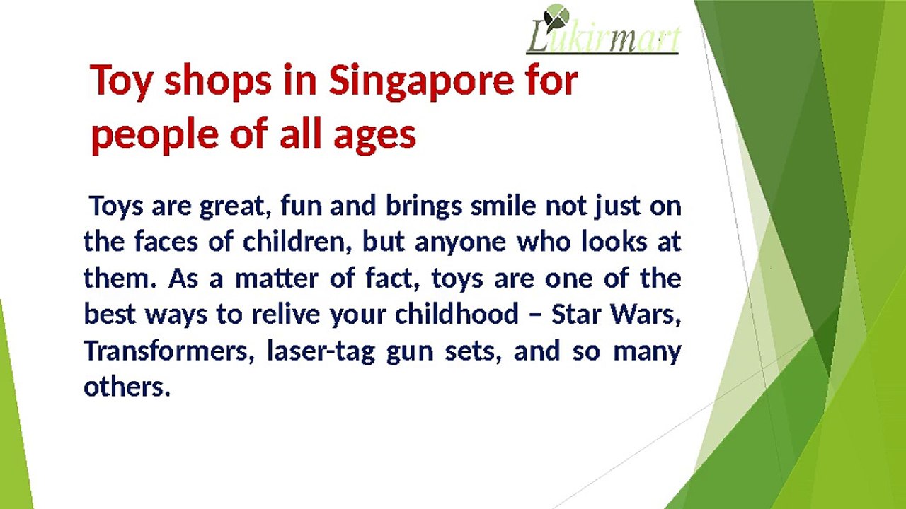 Toy shops in Singapore for people of all ages