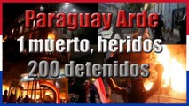 Paraguay arde tras la votación de la enmienda para la reelección presidencial.