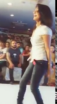 universty girl enjoying dance