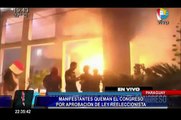 Paraguay: incendian el Congreso por ley de reelección presidencial