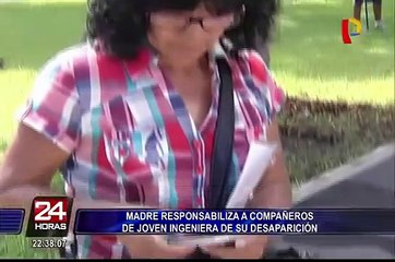 Culpan a compañeros por extraña desaparición de joven ingeniera