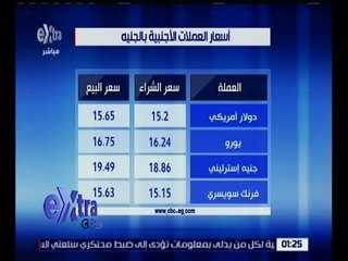 غرفة الأخبار | تعرف على أسعار العملات الأجنبية بالجنيه المصري