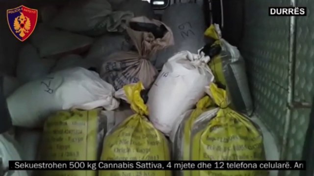 Report TV - Triss' kap 500 kg kanabis në Durres, 5 persona në pranga