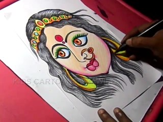 How to Draw Dussehra Greeting Color Drawing Step by Step