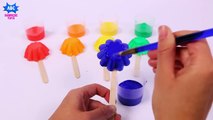 Best Learning Colors Video n - Glitter Painting Lollipop Finger
