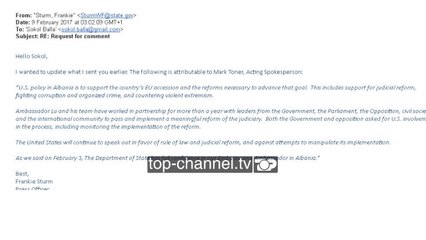 DASH: Besim të plotë tek ambasadori Lu - Top Channel Albania - News - Lajme