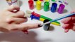 Hand painting Learn Colors for Children Body Painting Finger Family by Play Doh Stop Mot