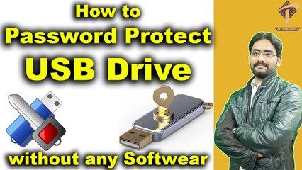 How to Password Protect USB Drive without any Softwear Detail Explaiened