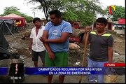 Piura: damnificados aseguran que ayuda no les llega
