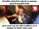 Un bébé entend la voix de sa maman pour la première fois après avoir reçu des aides auditives, et sa réaction va fondre